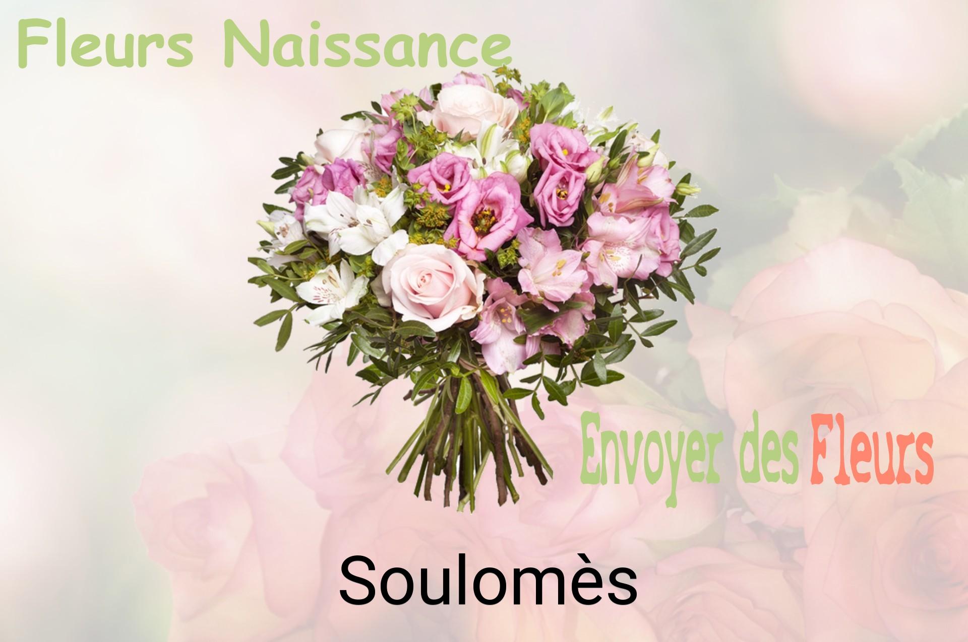 Bouquet de fleurs de naissance livré à Soulomès