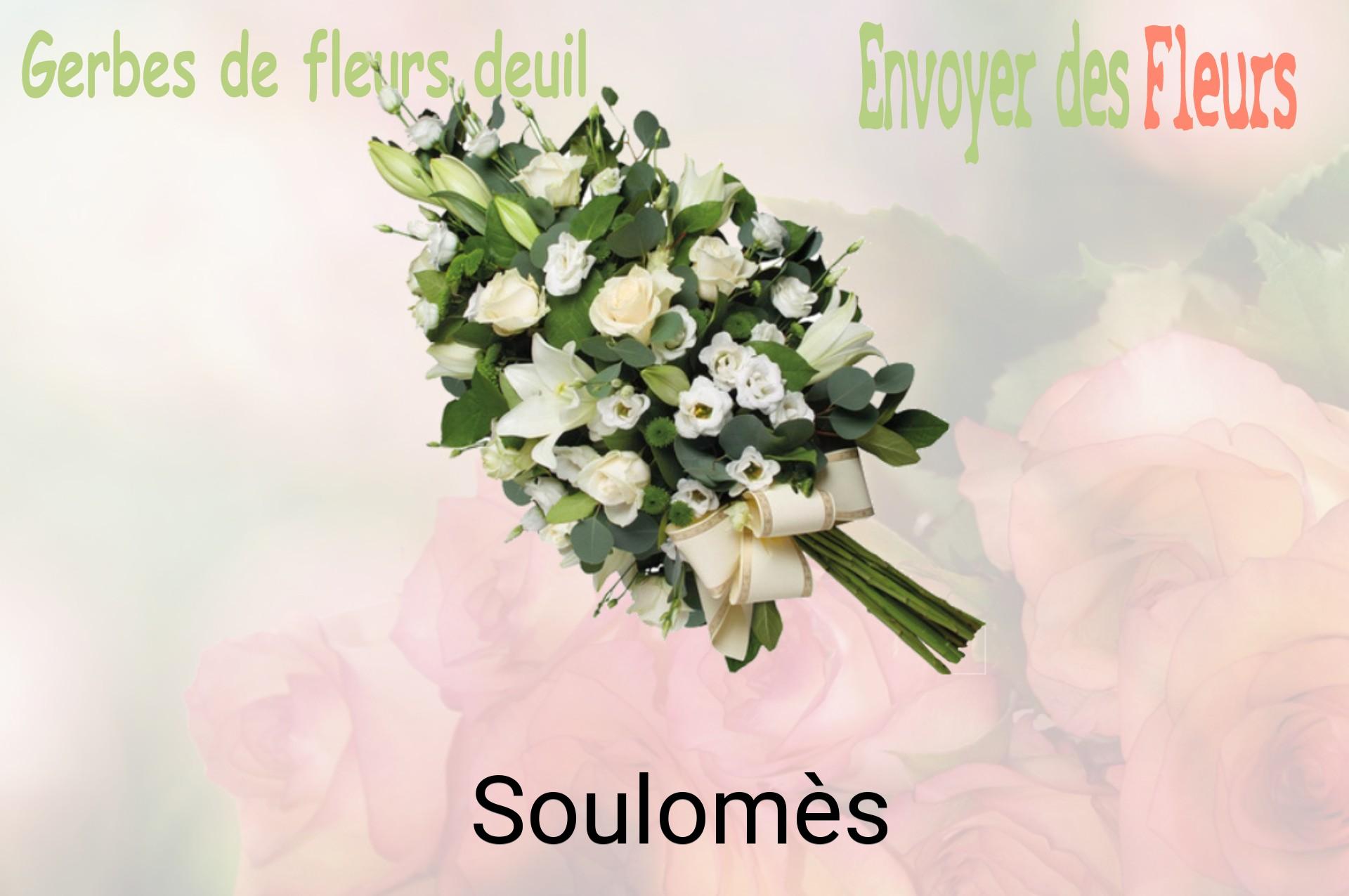 Gerbe de fleurs de deuil livrée à Soulomès